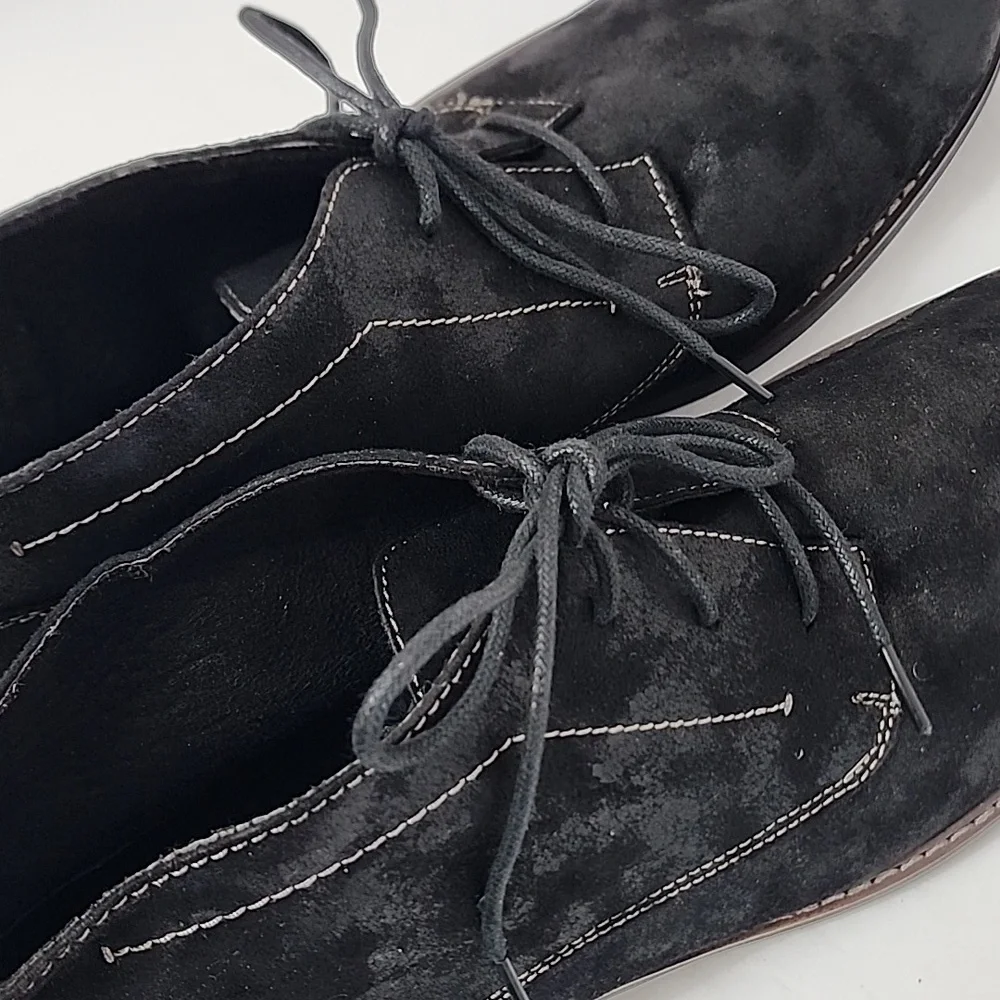 Deer Stages Men's Black Chukka Textured Ankle Boots Lace-Up Shoes, sz 13